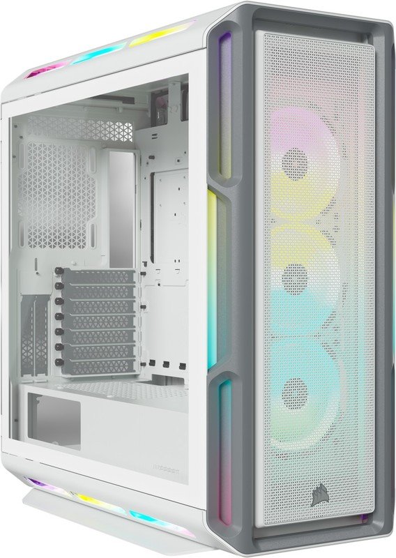 Corsair icue 5000t tempered glass whit - Corsair iCUE 5000T RGB Tempered Glass Behuizing (White)
