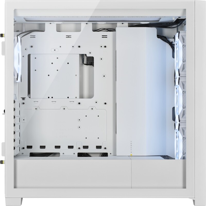 Corsair icue 5000x ql white 2 orig - Corsair iCUE 5000X RGB QL Edition Mid-Tower ATX Case — True White
