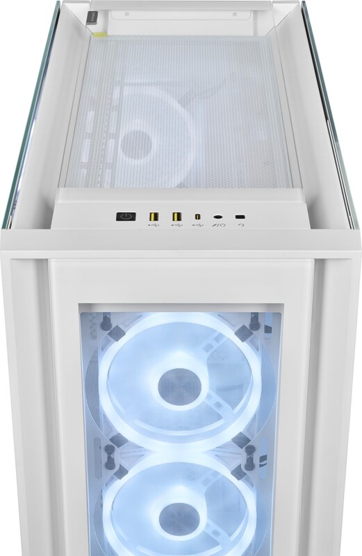 Corsair icue 5000x ql white 3 orig - Corsair iCUE 5000X RGB QL Edition Mid-Tower ATX Case — True White
