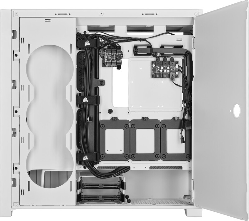Corsair icue 5000x ql white 4 orig - Corsair iCUE 5000X RGB QL Edition Mid-Tower ATX Case — True White