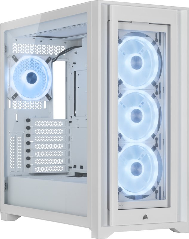 Corsair icue 5000x ql white - Corsair iCUE 5000X RGB QL Edition Mid-Tower ATX Case — True White