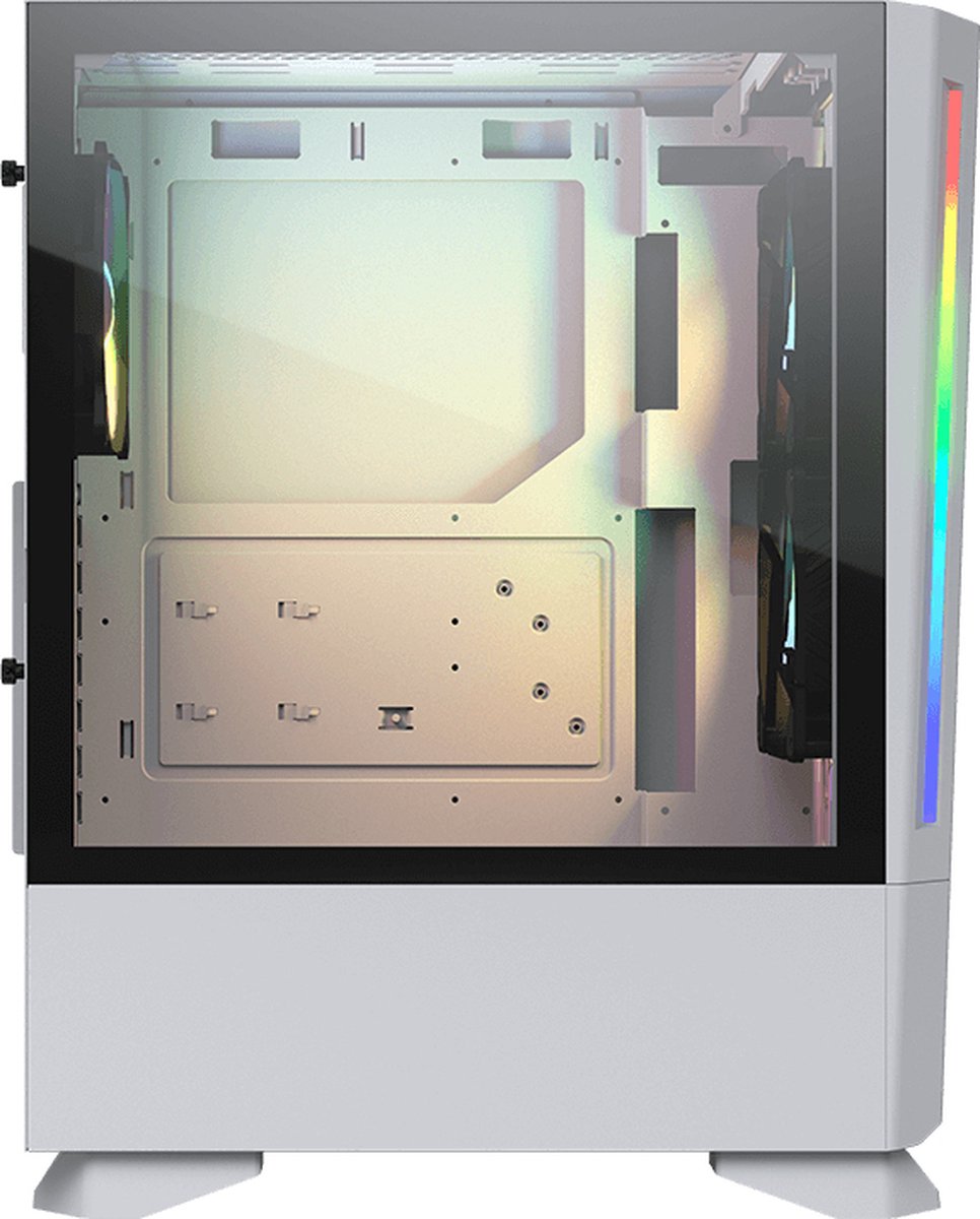 MX430 Air RGB Mid-Tower Case - White, Temoured Glass, 3x ARGB Fans - afbeelding 7