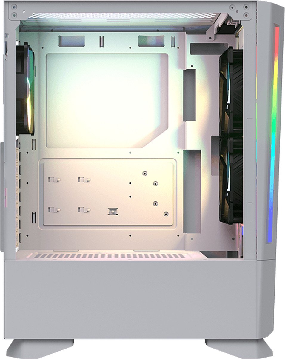 MX430 Air RGB Mid-Tower Case - White, Temoured Glass, 3x ARGB Fans - afbeelding 8