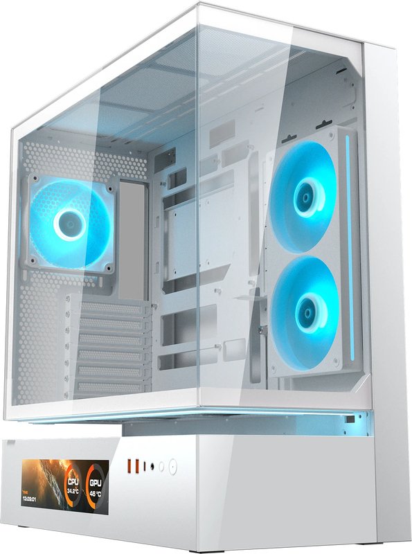 Cougar cfv235 vision midi tower wit - Cougar CFV235 Vision White Mid Tower ATX Case