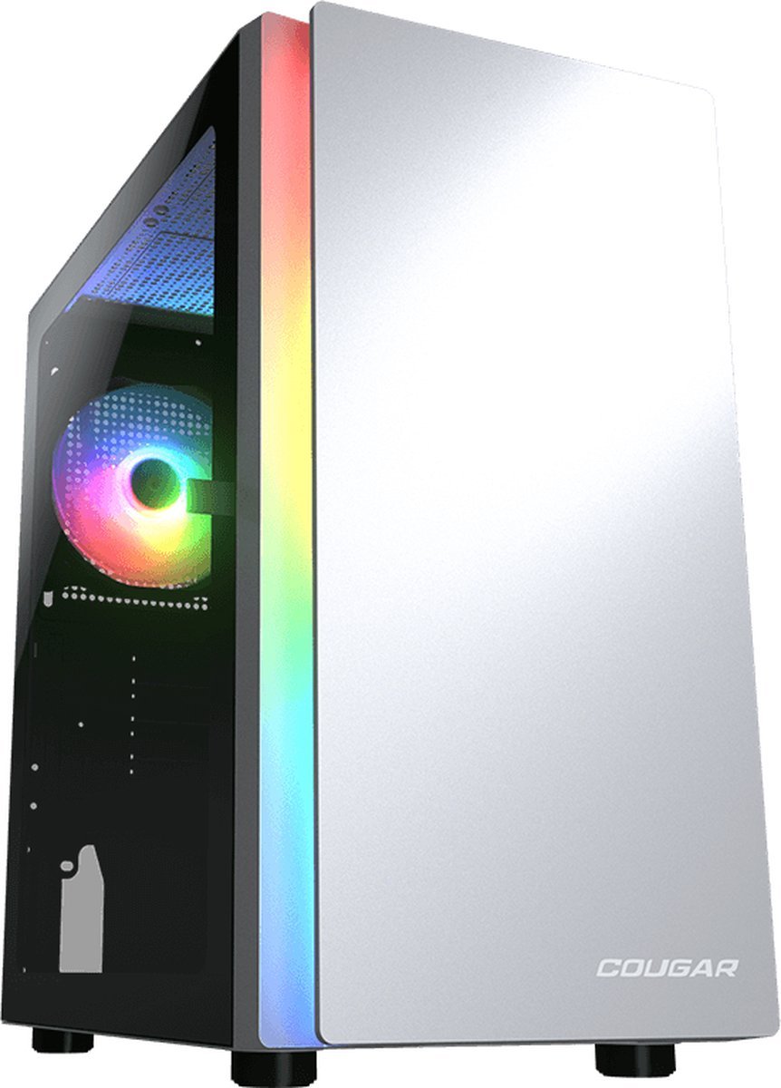 Cougar Cougar Purity Rgb White Mini Tower Pc Gaming Behuizingen Met Argb Fan - Wit