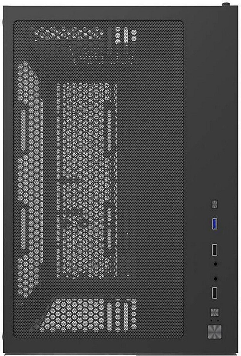 C285 Black ATX Mid-Tower PC Case met Gehard Glas - afbeelding 2