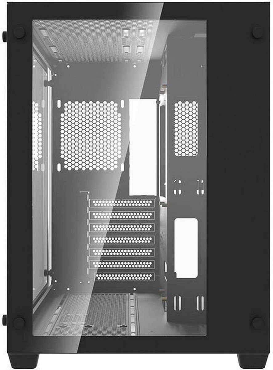 C285 Black ATX Mid-Tower PC Case met Gehard Glas - afbeelding 3
