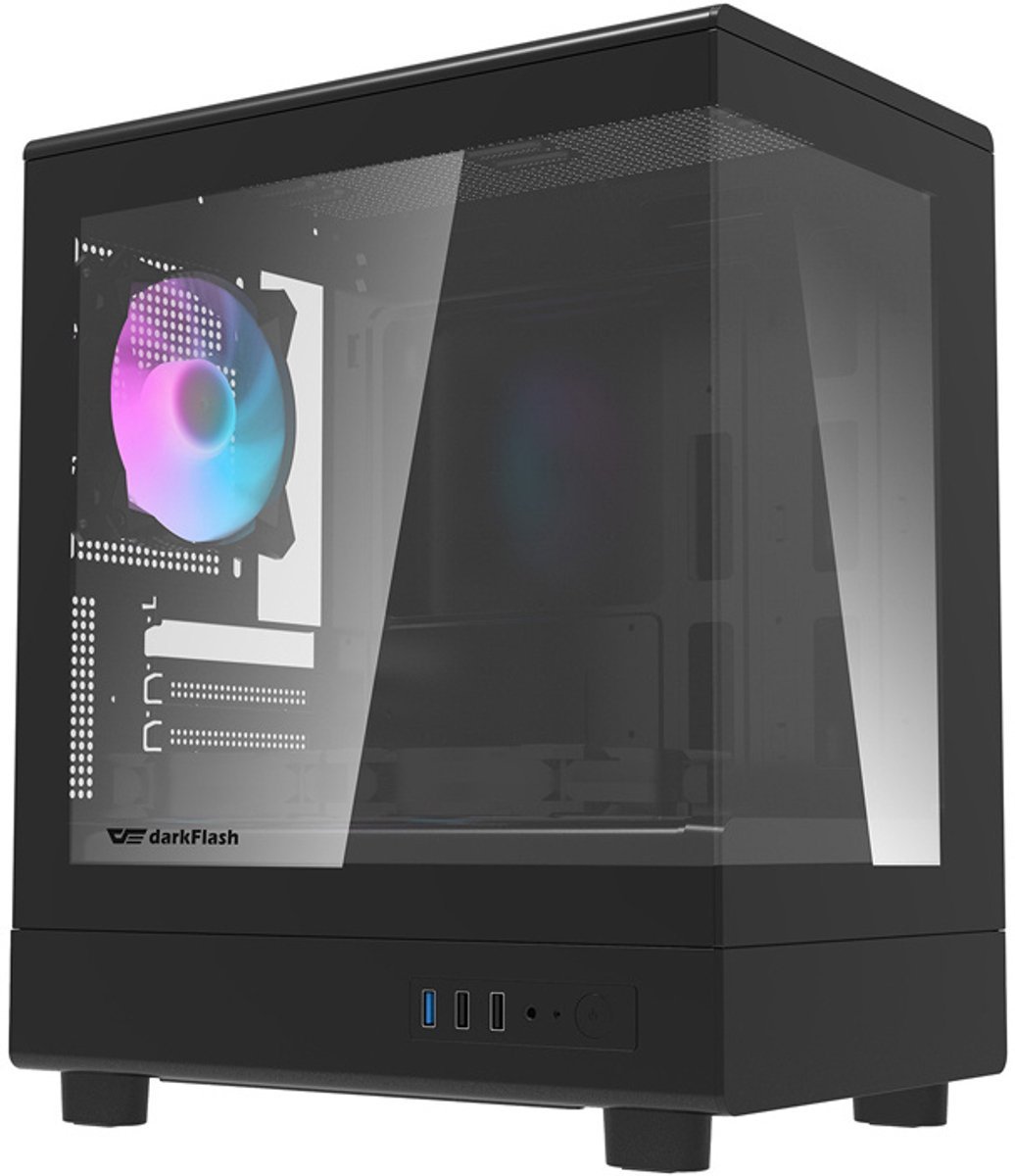 Darkflash Darkflash Computerbehuizing Db330M Met 3 Ventilatoren En Stabiele Voeding