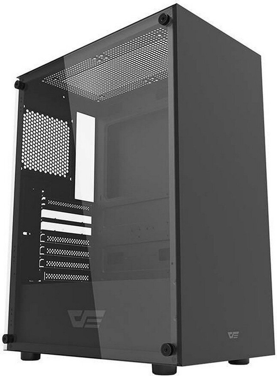 DK100 Black Mid Tower PC Case - afbeelding 3