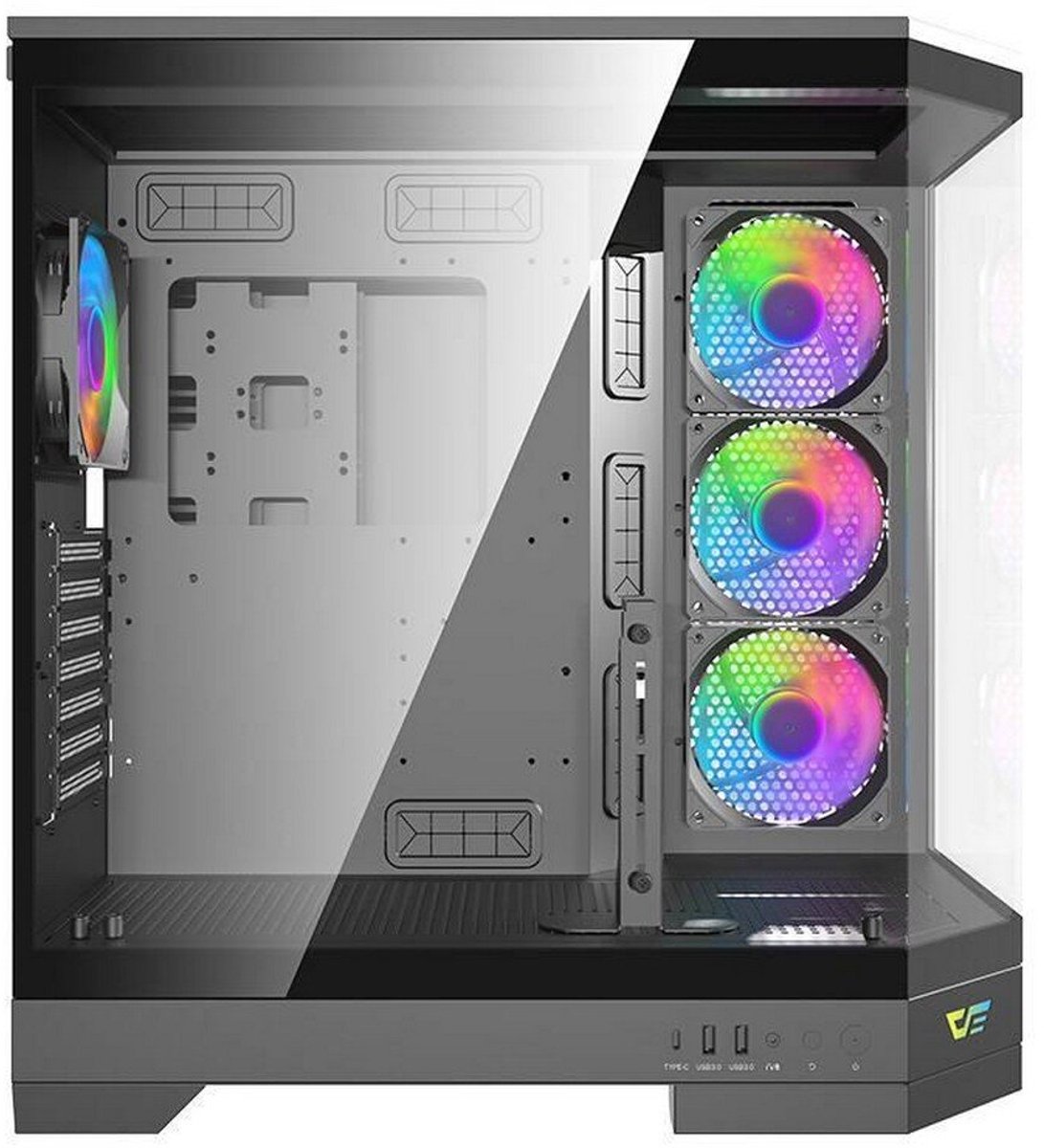 Darkflash dqx90 black computerkast 5 orig - Darkflash DQX90 Black ATX Behuizing