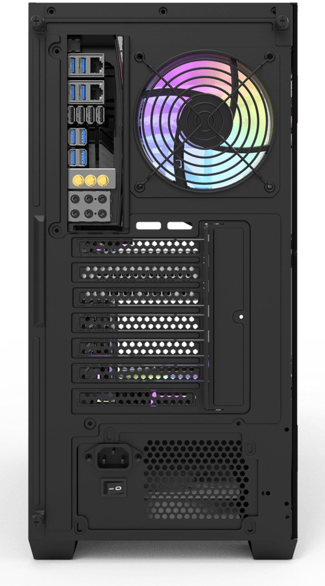 DS900 ATX Mid-Tower PC Case Black - afbeelding 2