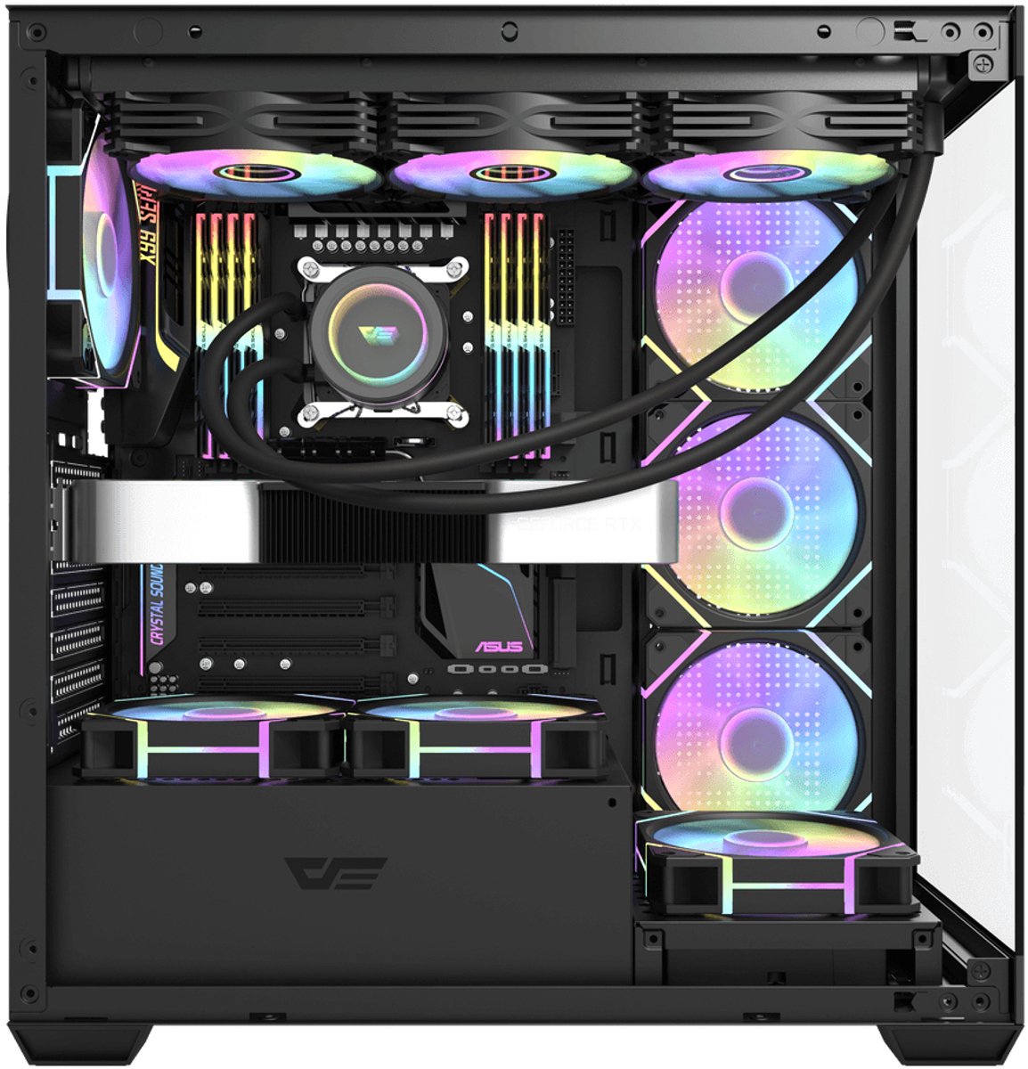 DS900 ATX Mid-Tower PC Case Black - afbeelding 6