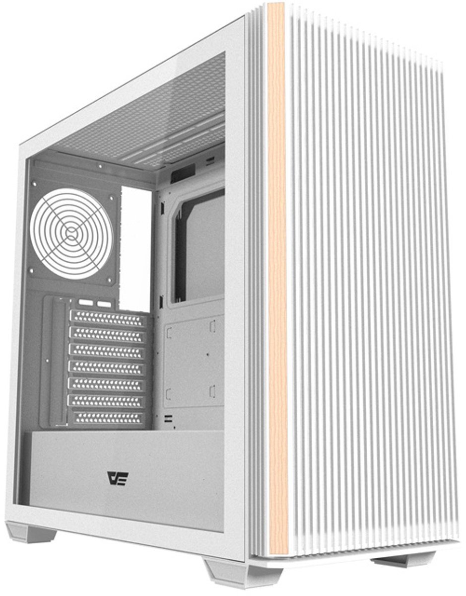 Darkflash Darkflash Ds900Ws Atx Pc-Behuizing Met Brutaal Ontwerp En Zonder Ventilator