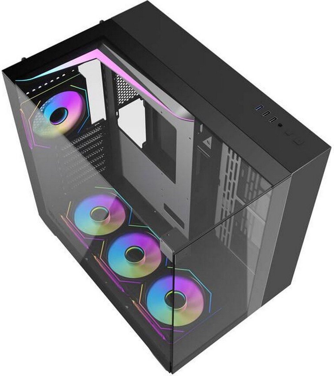 TH285 Black ATX Mid-Tower Computer Case - afbeelding 4