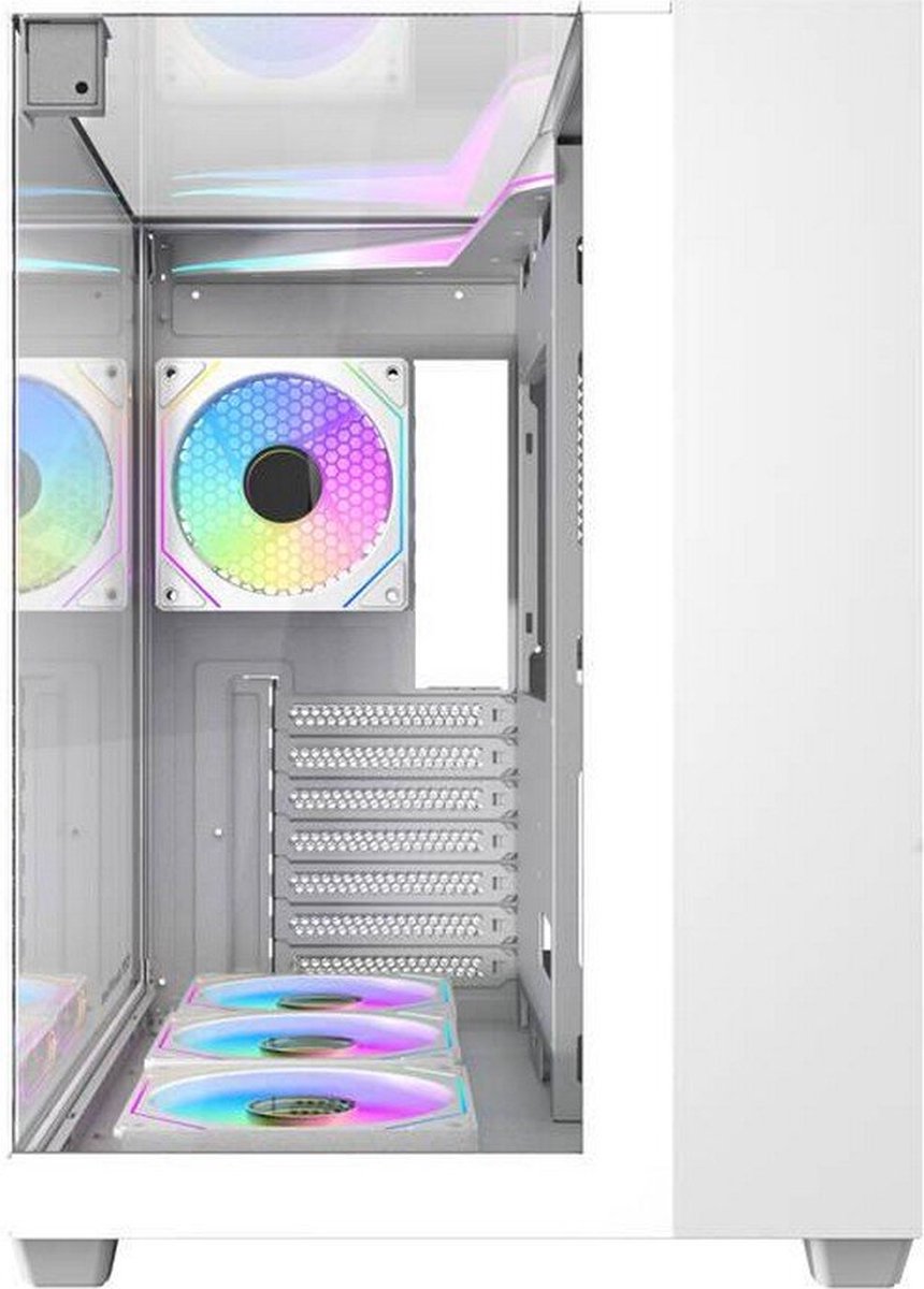 TH285 White Tempered Glass Mid Tower ATX Computer Case - afbeelding 5