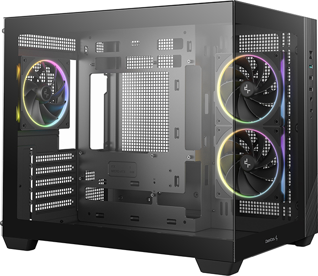 Deepcool cg330 3f micro atx pc behuizin 2 orig - DeepCool CG330 3F Micro-ATX PC Case Zwart