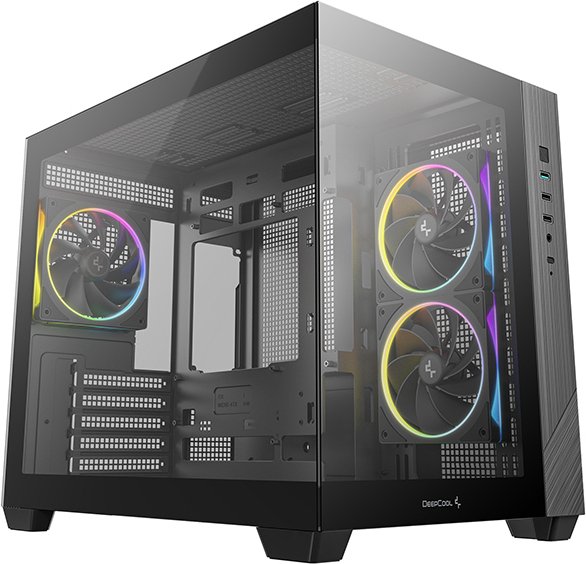 Deepcool cg330 3f micro atx pc behuizin - DeepCool CG330 3F Micro-ATX PC Case Zwart