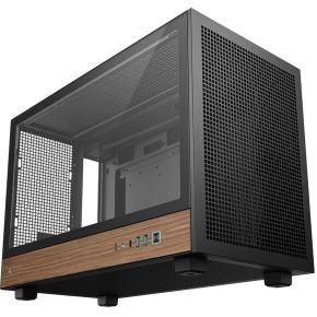 Deepcool ch260 wood micro tower zwart h 2 orig - DeepCool CH260 WOOD Micro Tower Case - Black Wood Grain, 360mm AIO