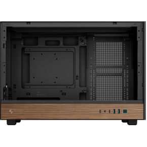 Deepcool ch260 wood micro tower zwart h 5 orig - DeepCool CH260 WOOD Micro Tower Case - Black Wood Grain, 360mm AIO