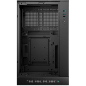 Ch270 Digital Micro-Atx Mini Tower Pc Case, High Airflow Mesh Panels, Digital Vertical Base, Full-Sized Air Cooler Support, Direct Insert Gpu Capable, Support 360Aio, Black - afbeelding 5