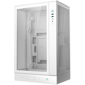 Ch270 Digital Wh Micro-Atx Mini Tower Pc Case, High Airflow Mesh Panels, Digital Vertical Base, Full-Sized Air Cooler Support, Direct Insert Gpu Capable, Support 360Aio, White - afbeelding 3