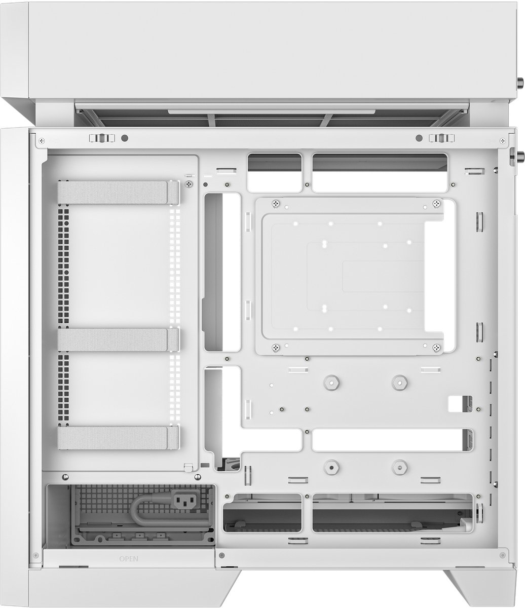 CL660 WH White ATX Mid Tower Case with HyperSplit Design - afbeelding 5