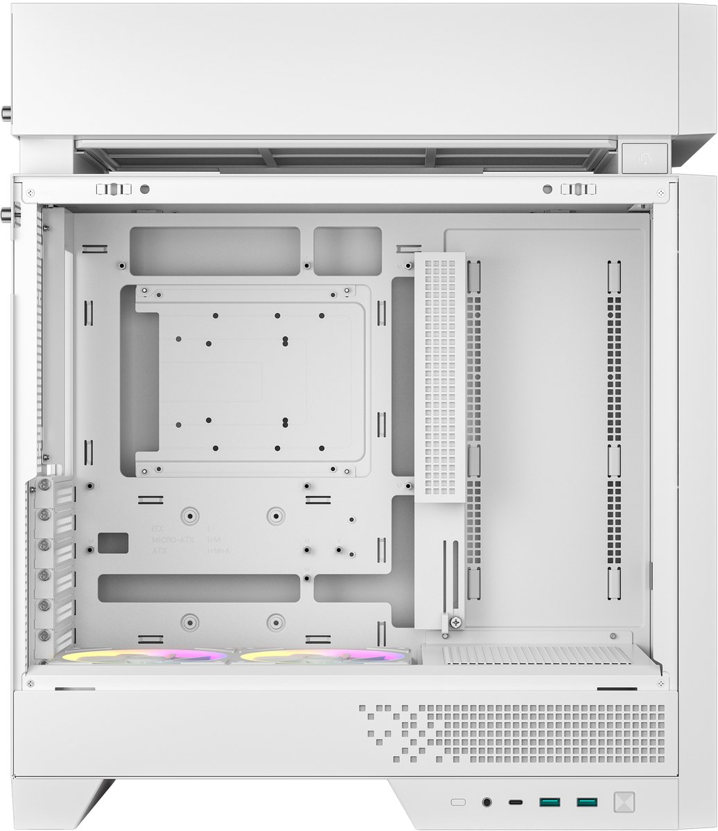 CL660 WH White ATX Mid Tower Case with HyperSplit Design - afbeelding 6