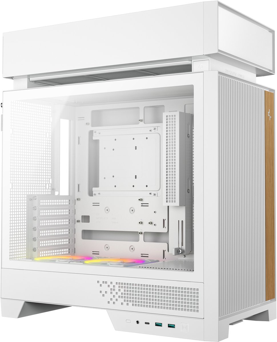 CL660 WH White ATX Mid Tower Case with HyperSplit Design - afbeelding 7