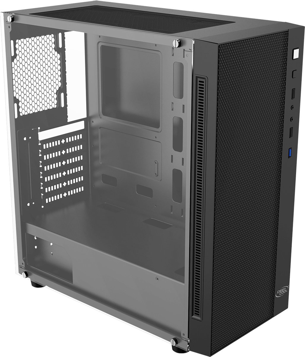 Matrexx 55 Mesh Tempered Glass E-ATX Mid Tower Case - Black - afbeelding 4
