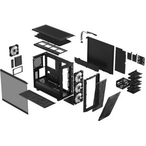 - Meshify 2 Rgb Black Tg Light Tint (Black) - afbeelding 7