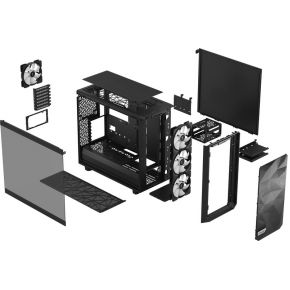 Fractal Design Meshify 2 Lite RGB Black TG Light tint Behuizing - afbeelding 7