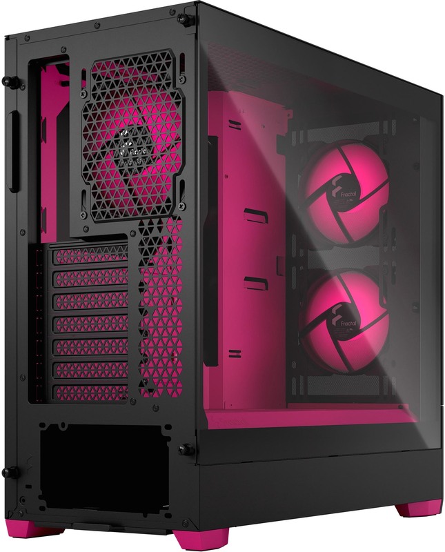 Fractal design pop air magenta core tg clear 2 orig - Fractal Design Pop Air RGB Magenta Core TG Clear Tint Behuizing
