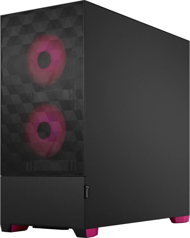 Fractal design pop air magenta core tg clear 3 orig - Fractal Design Pop Air RGB Magenta Core TG Clear Tint Behuizing