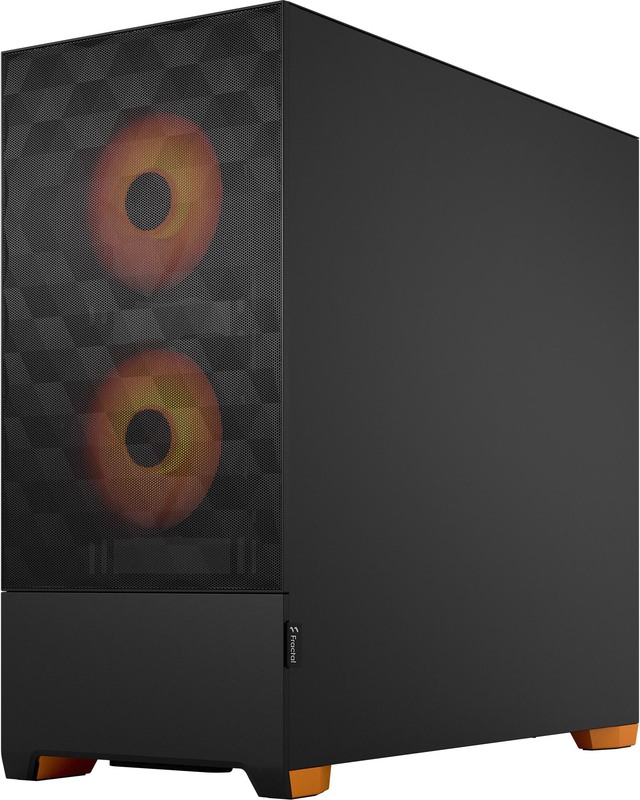 Fractal design pop air orange core tg clear 3 orig - Fractal Design Pop Air RGB Orange Core TG Clear Tint Behuizing