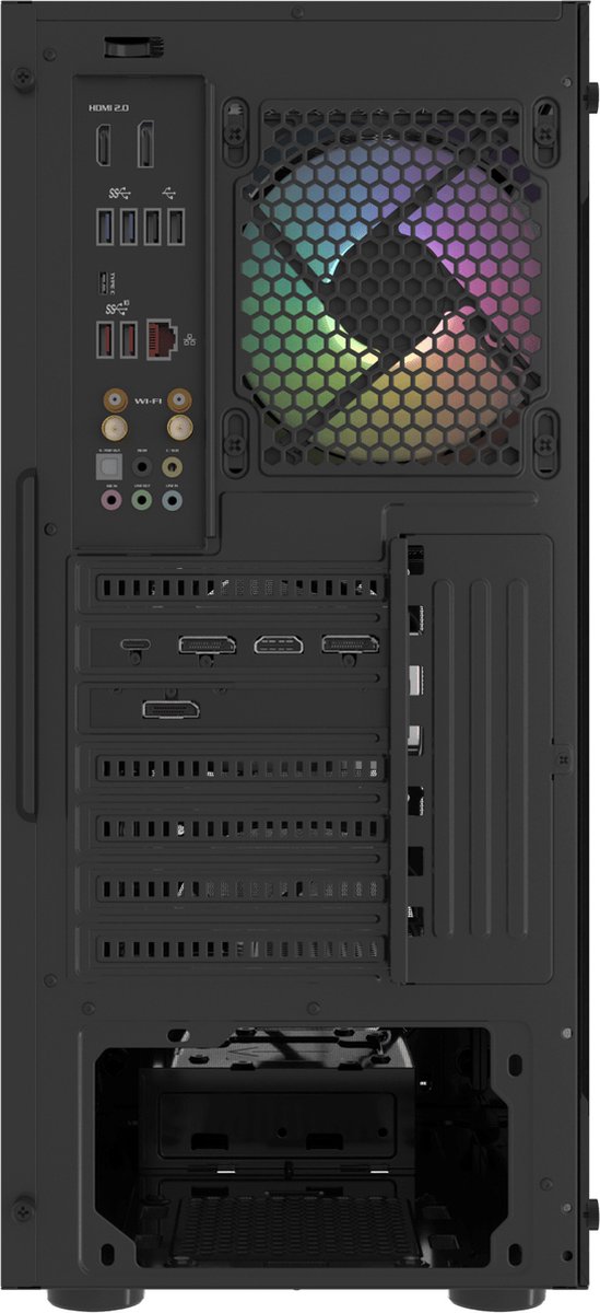 Fury Shobo Sh4F Rgb Midi Tower Zwart behuizing - afbeelding 2