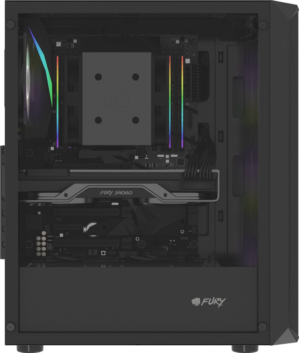 Fury Shobo Sh4F Rgb Midi Tower Zwart behuizing - afbeelding 7
