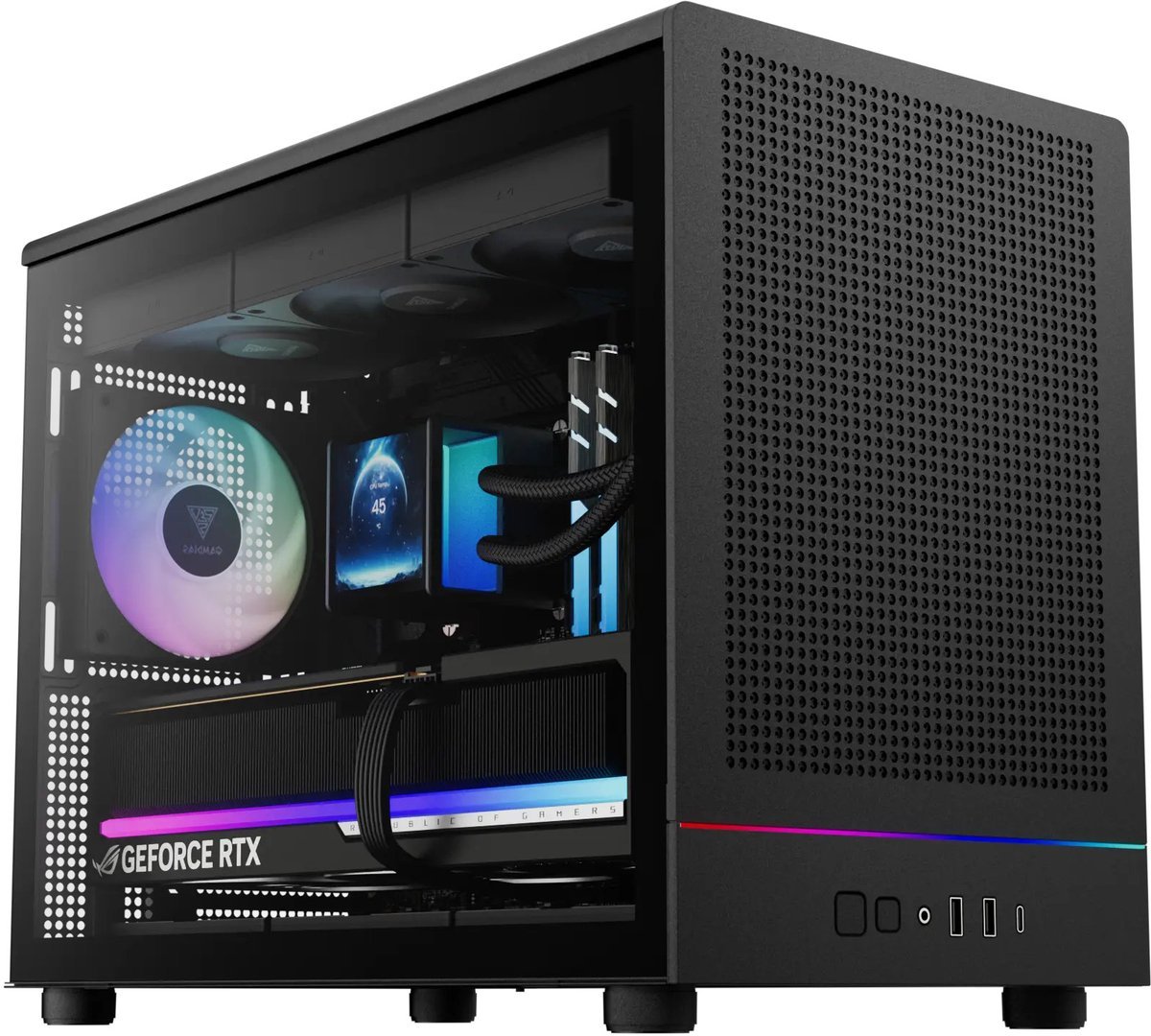 Atlas M1 Aquarium Gaming Case (White)