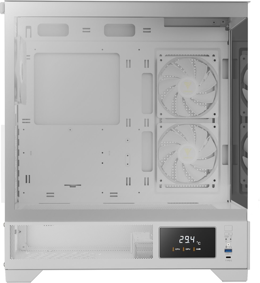 Atlas M1 Aquarium Gaming Case White - afbeelding 2