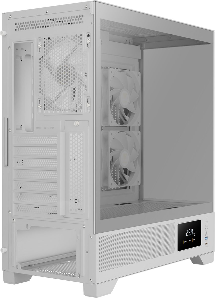 Atlas M1 Aquarium Gaming Case White - afbeelding 3