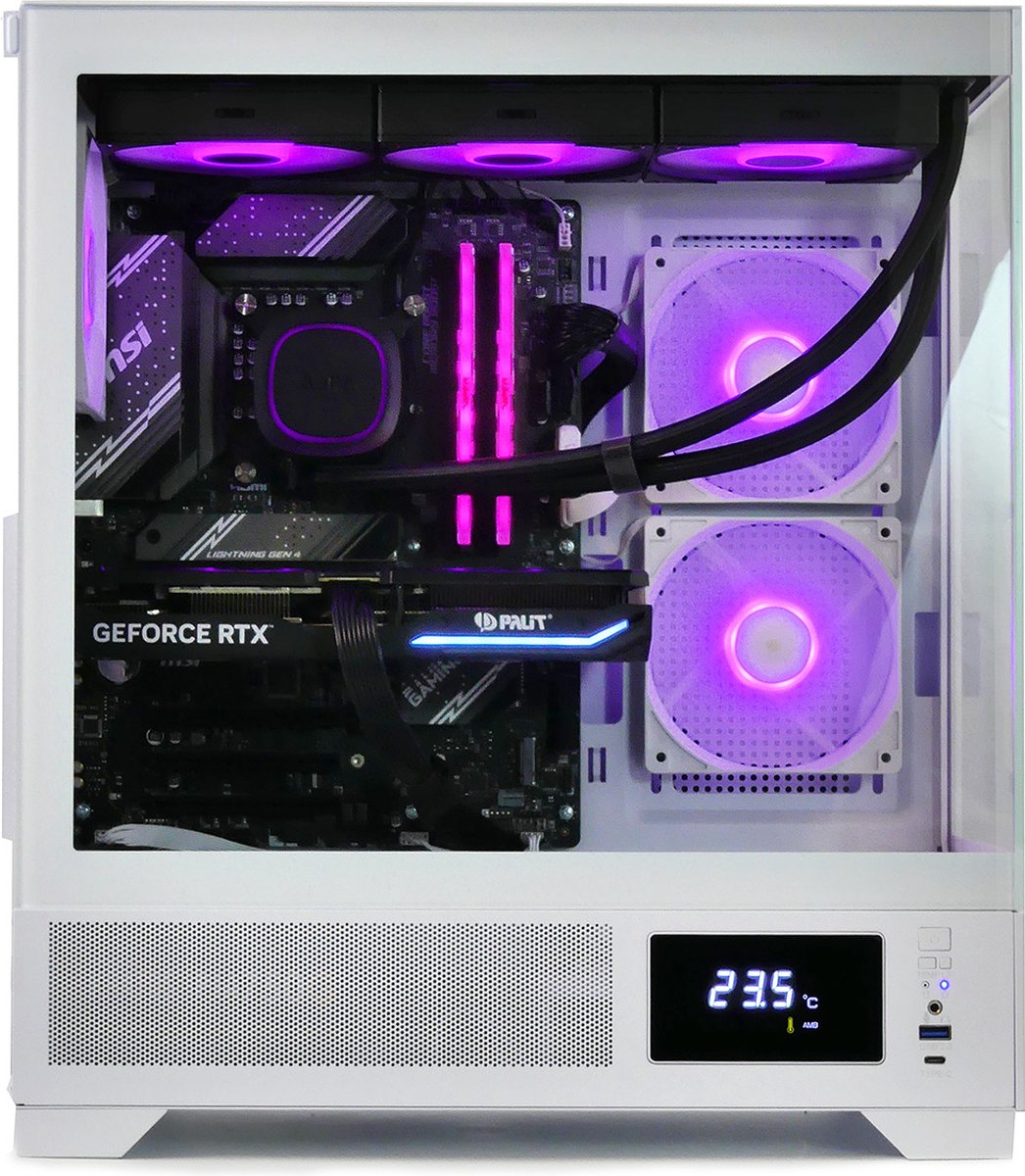 Atlas M1 Aquarium Gaming Case White - afbeelding 7