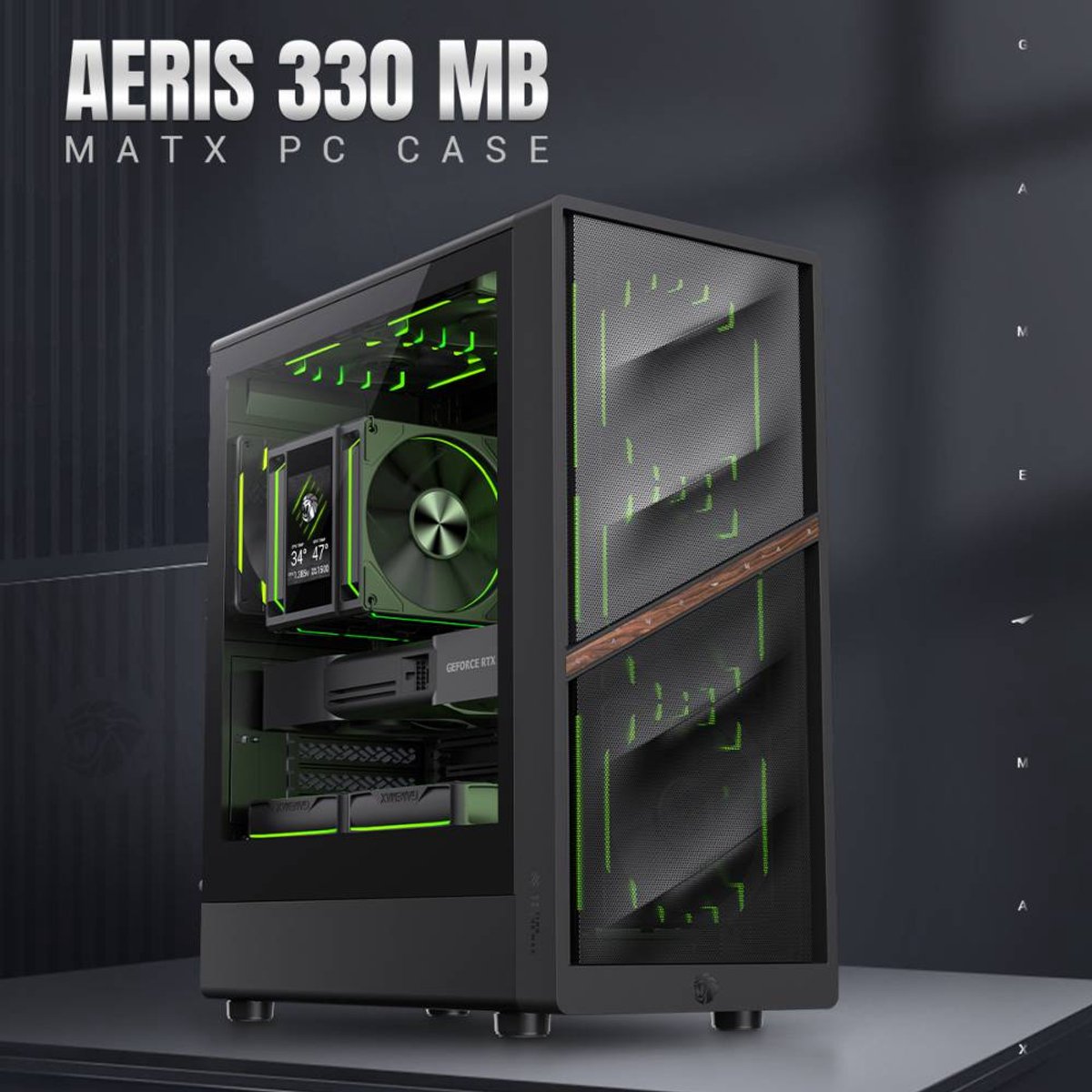 AERIS 330 MB Behuizing (Black) - afbeelding 2