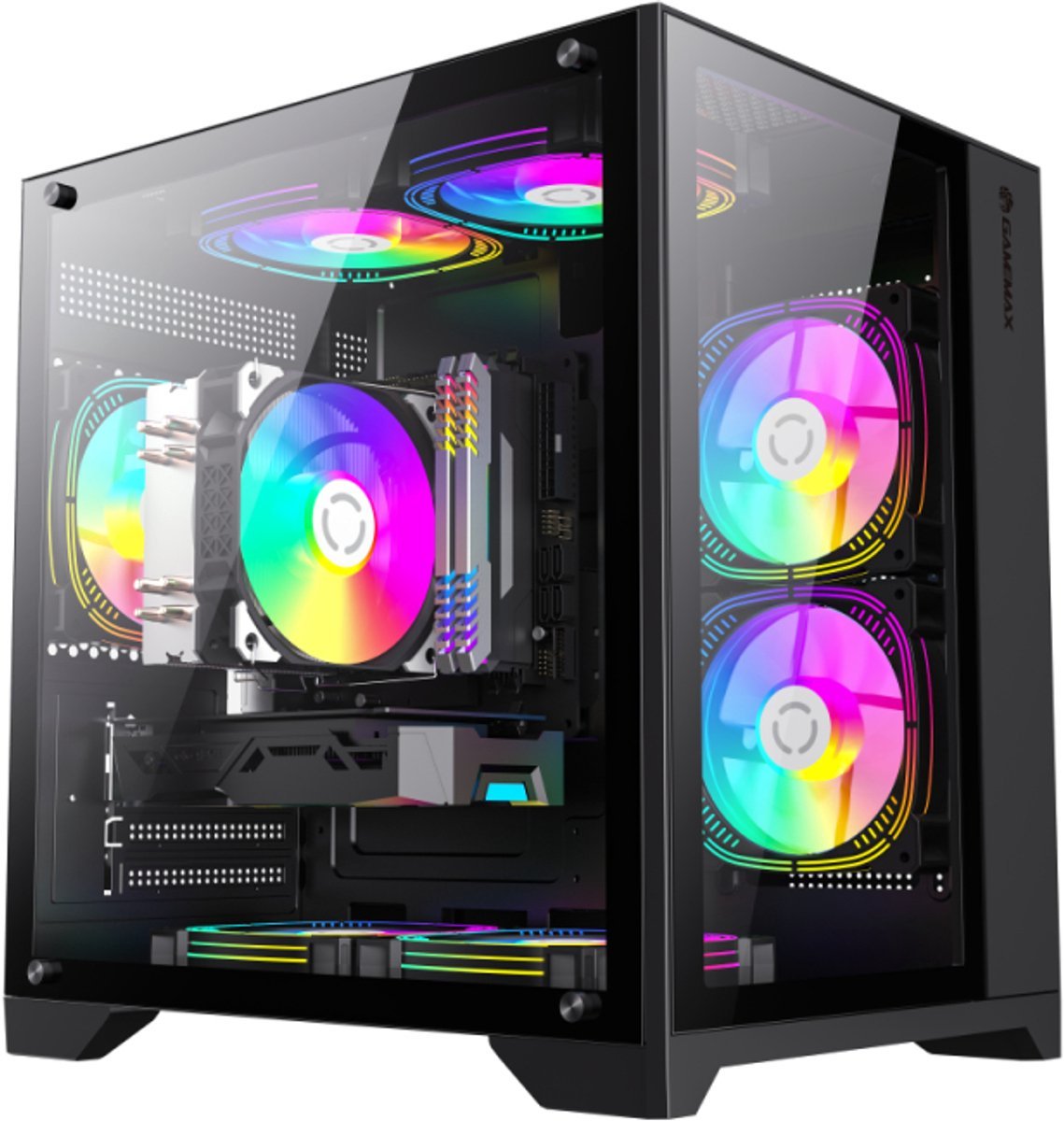 GameMax Gamemax Infinity Mini Bk Micro Tower Zwart