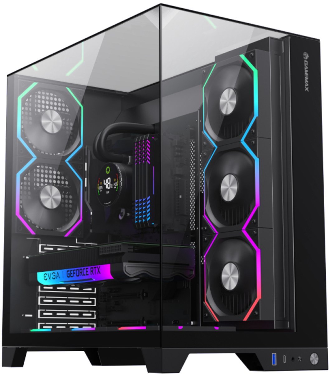 GameMax Gamemax Infinity Pro Bk Midi Tower Zwart