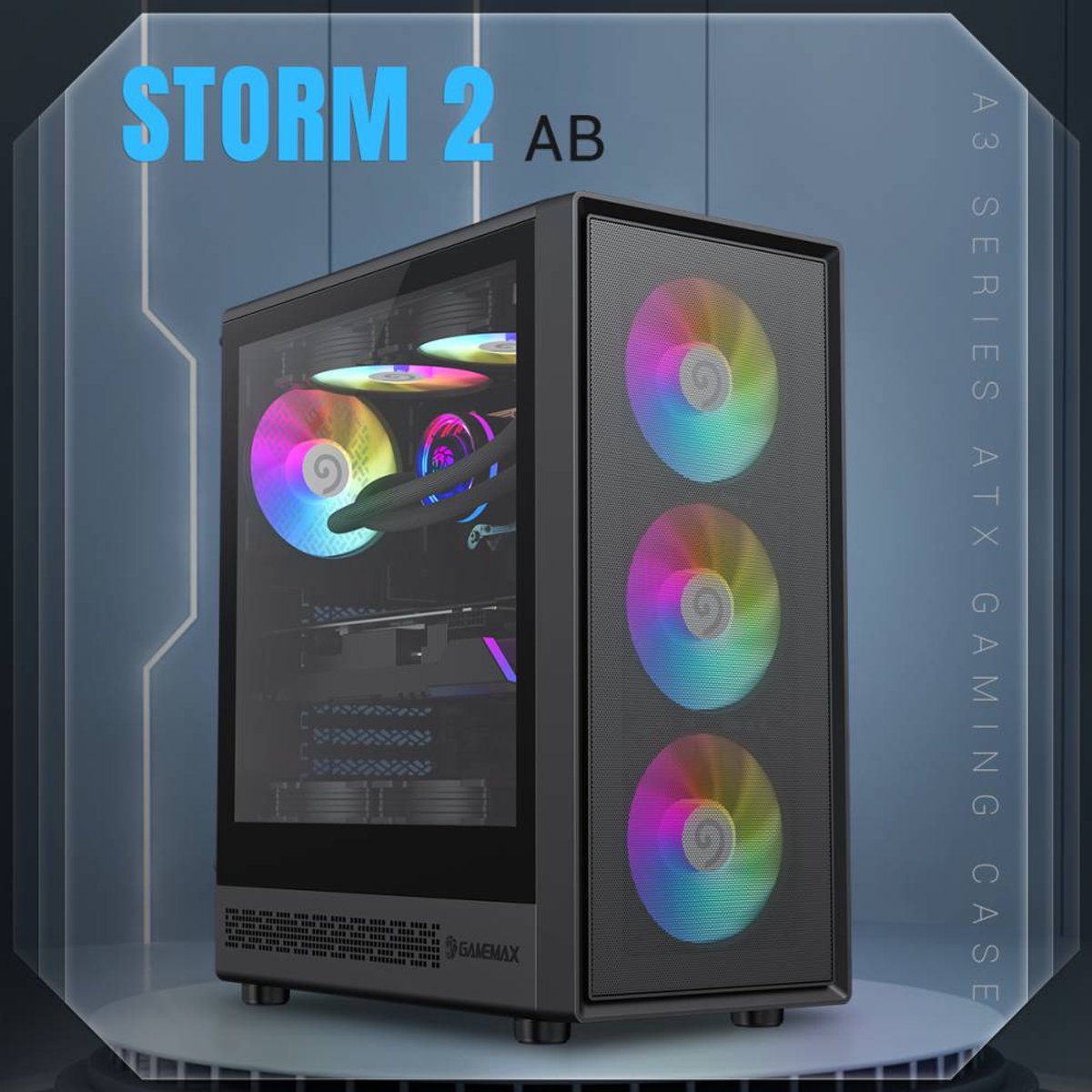Storm 2 AB Behuizing (Black) - afbeelding 3