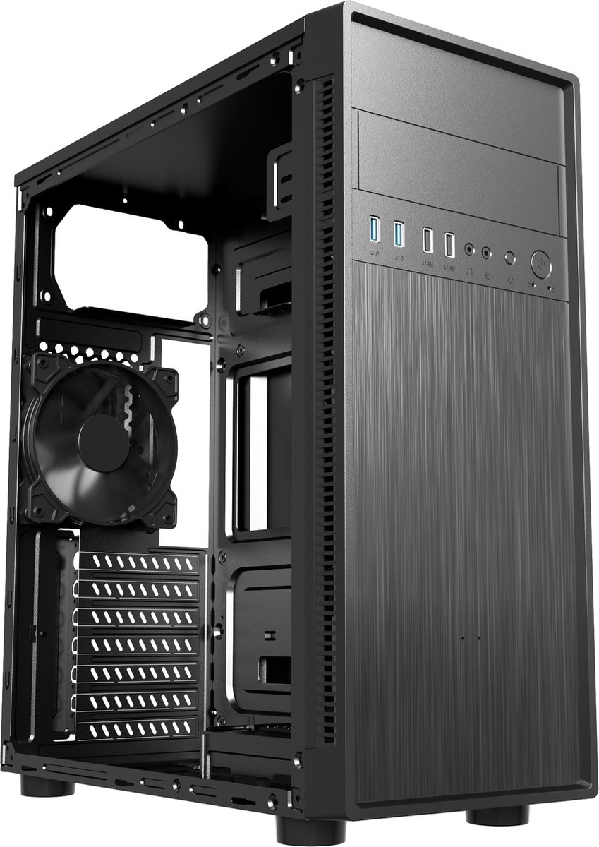 Gembird Fornax 160 Mini Tower Zwart behuizing - afbeelding 5