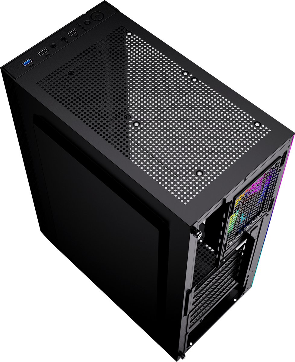 Gembird Fornax 2500 Midi Tower Zwart behuizing - afbeelding 4