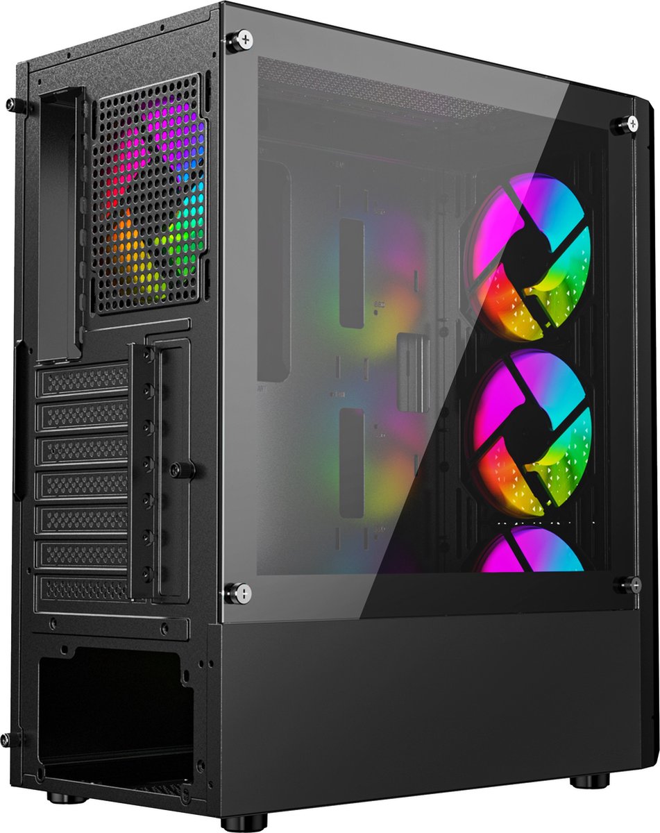 Gembird Fornax 400X Midi Tower Zwart behuizing - afbeelding 3
