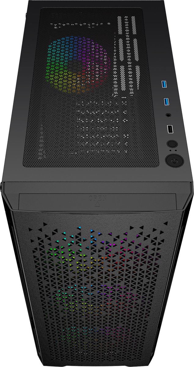 Gembird Fornax 400X Midi Tower Zwart behuizing - afbeelding 4