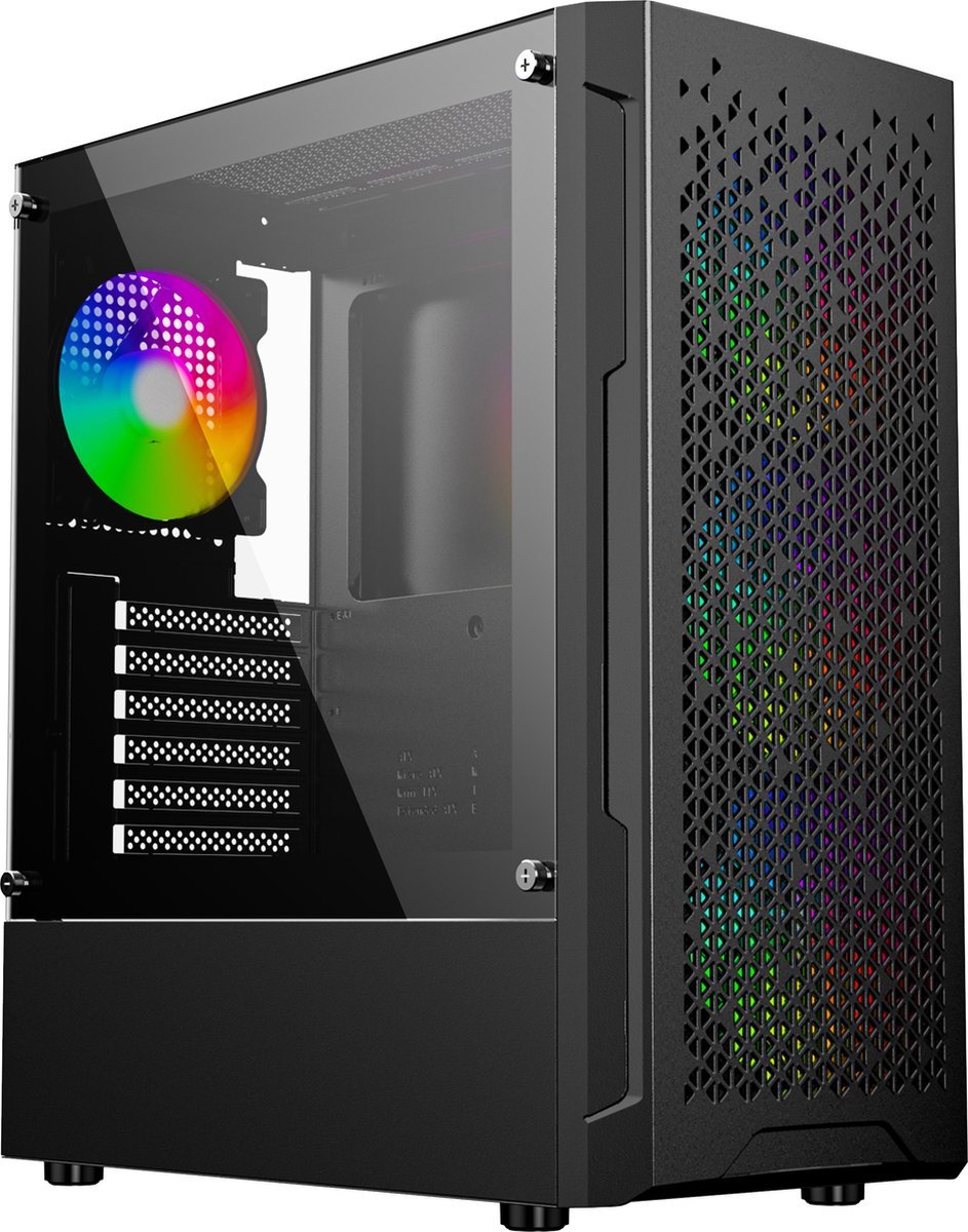 Gembird Fornax 400X Midi Tower Zwart behuizing