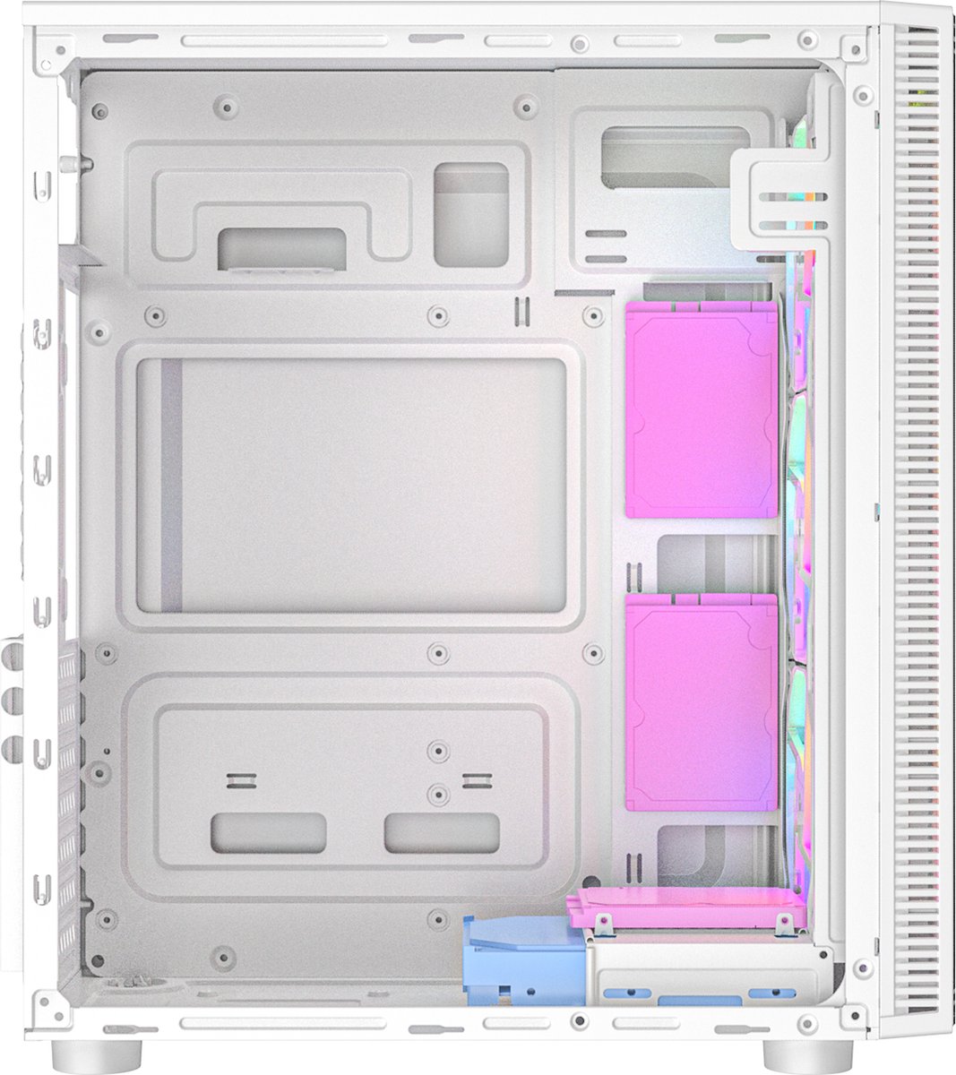 Fornax 500 ARGB Midi Tower Gaming Case Zwart met Gehard Glas Paneel - afbeelding 5